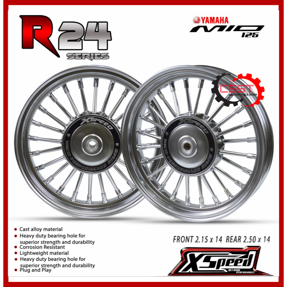 XSPEED MAGS R24 Glass Silver ( 4 Holes ) MIO125/MIO M3/ MIO GEAR GLASS ...