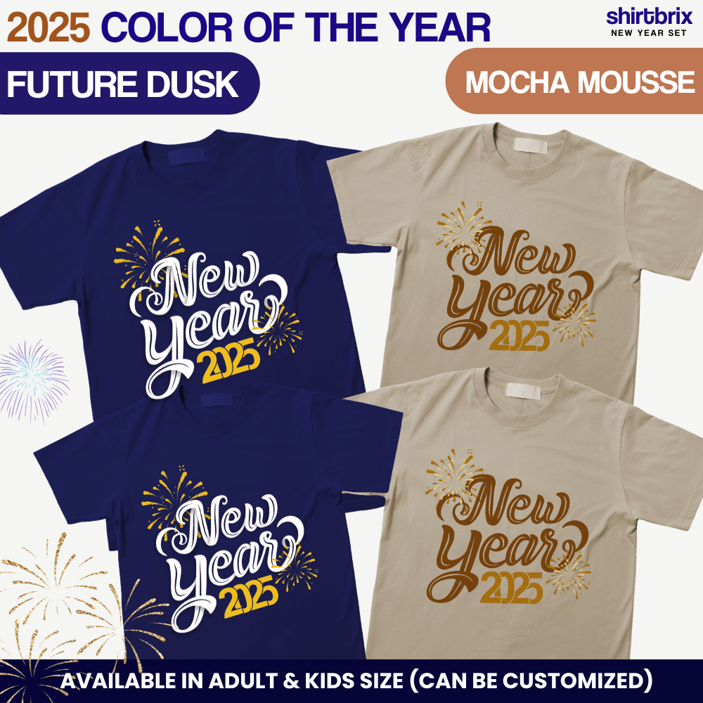 New Year 2025 Lucky Color of The Year Future Dusk Mocha Mousse Family