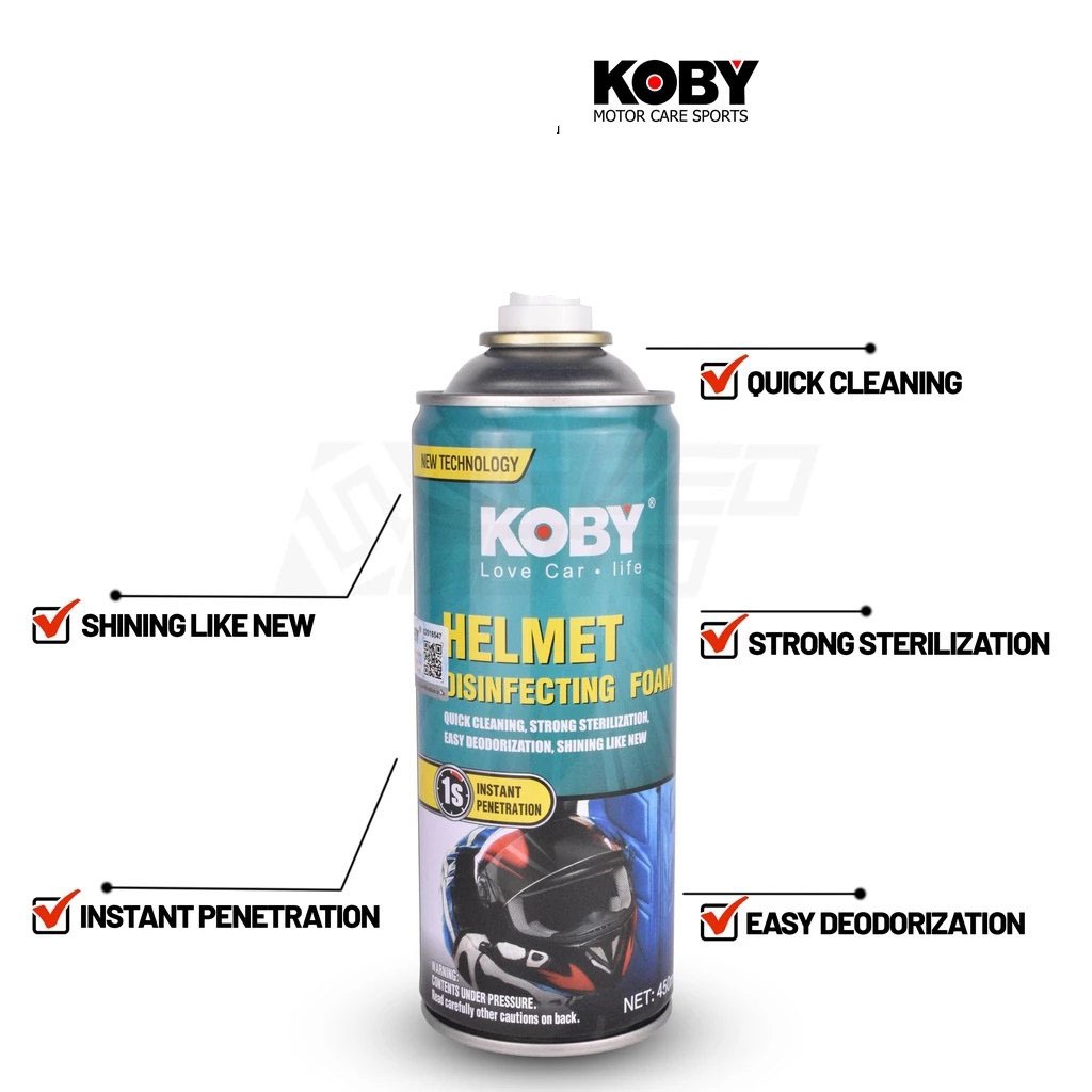 KOBY HELMET DISINFECTING SPRAY FOAM 450ml SPEEDMOTO | Shopee Philippines