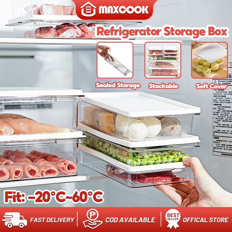 MAXCOOK Multi-Size Refrigerator Freezer Storage Box Meat Seafood ...