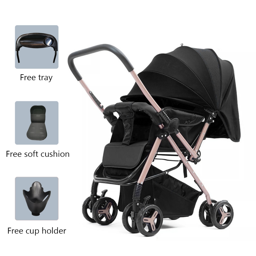 Flybb Lightweight Foldable Stroller For Baby Two Way Stroller For Kids Hand Push For Baby Cabin Size