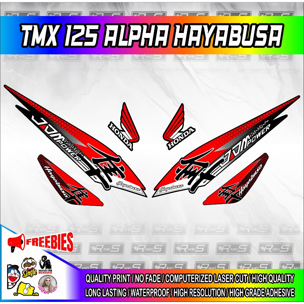TMX 125 HAYABUSA STICKER DECALS HD PRINT ( MORE COLORS AVAILABLE ...