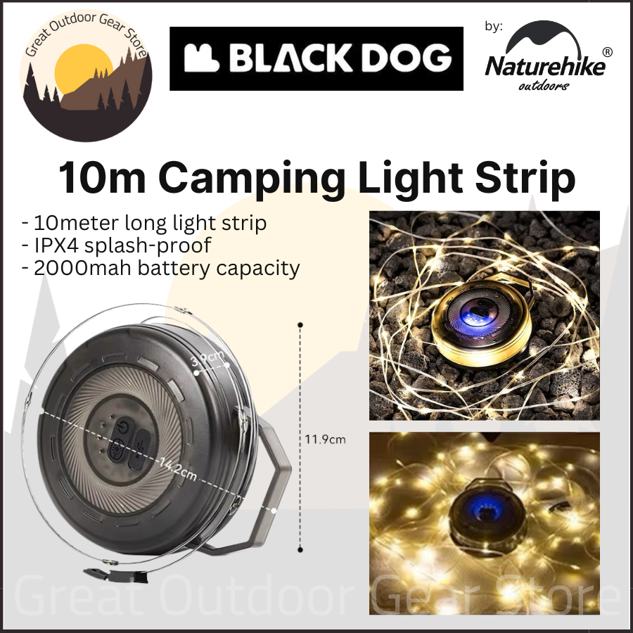 BLACKDOG 10m Camping Light Strip Lamp Lighting Outdoor LED Lantern Tent ...