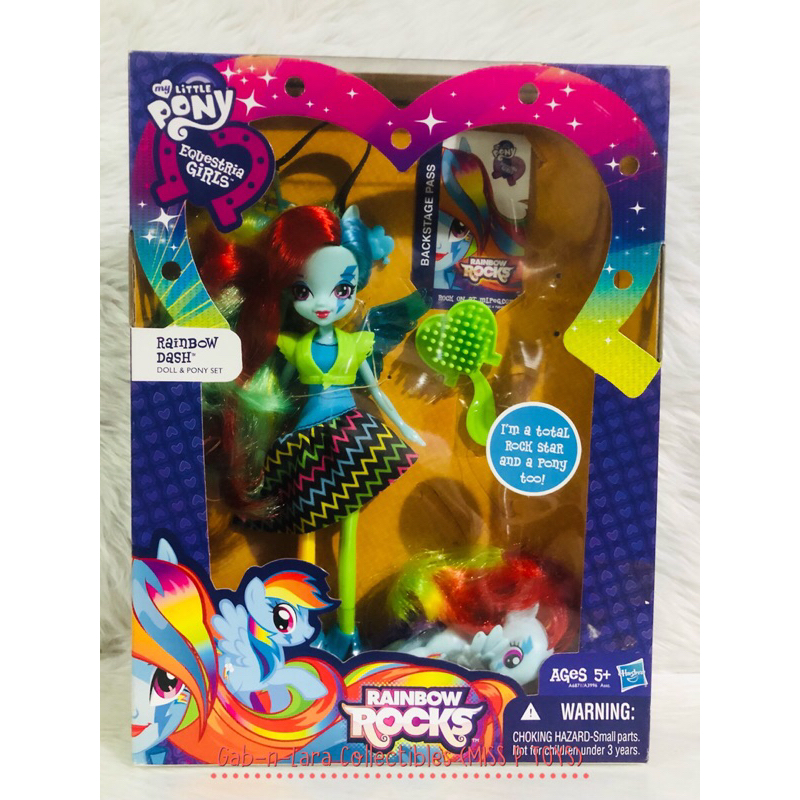 MY LITTLE PONY Equestria Girls Rainbow Rocks: RAINBOW DASH DOLL & PONY ...