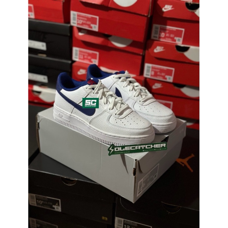 royal blue and white af1