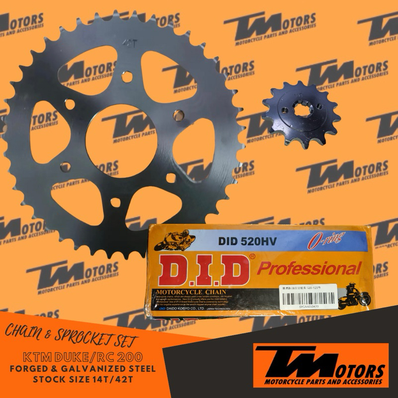 KTM 200 Chain and Sprocket Set | Shopee Philippines