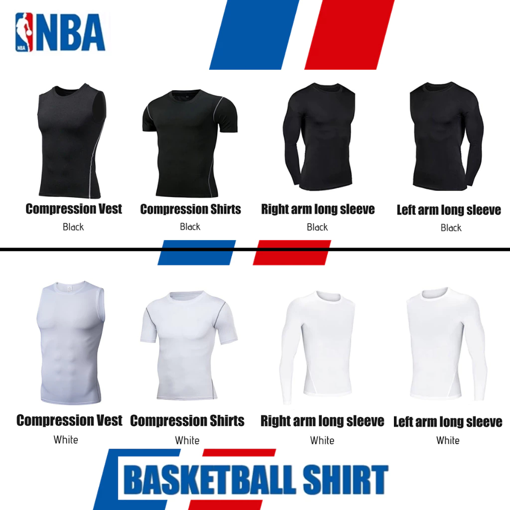NBA Compressiont Shirt men's Basketball Body Supporter Base Shorts ...