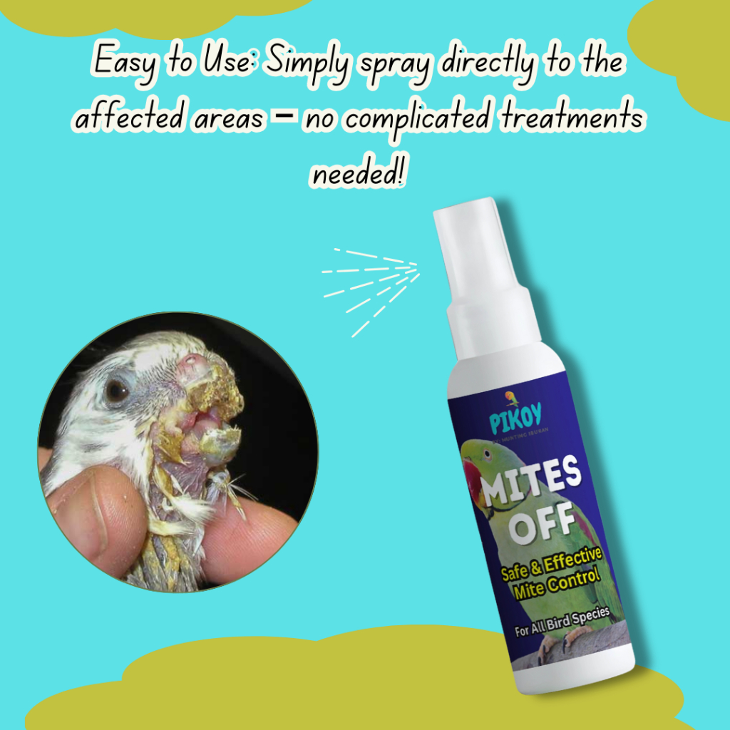 PIKOY Mites Off for Scaly Face and Leg Mites in Birds, Parrots, Iwas ...