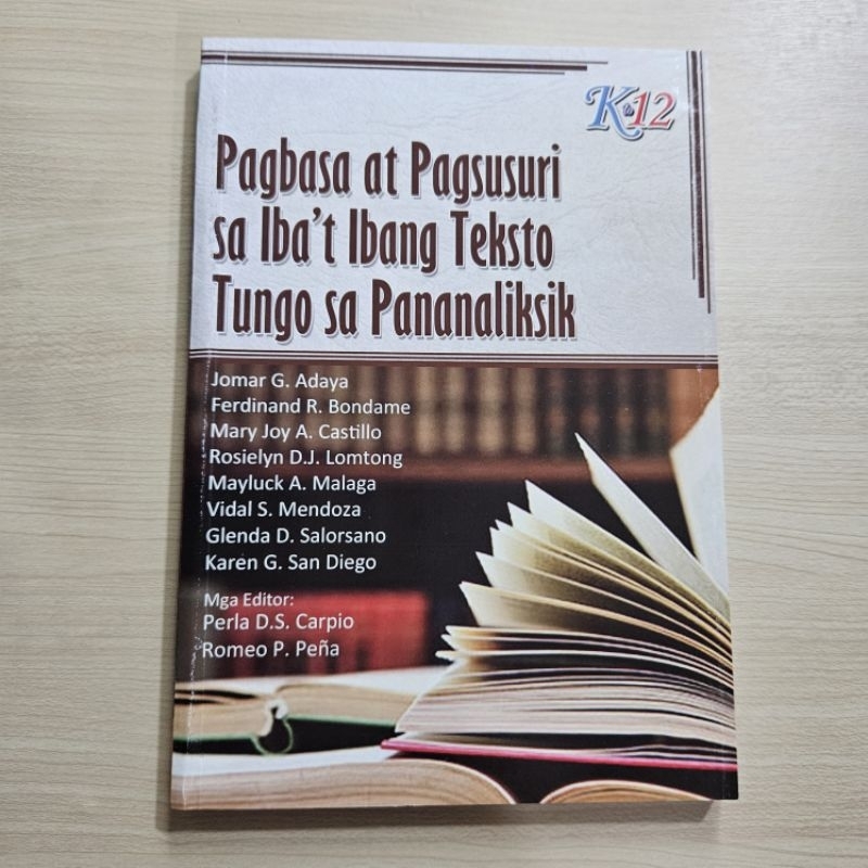 Pagbasa at Pagsusuri sa Iba't Ibang Teksto Tungo sa Pananaliksik By ...