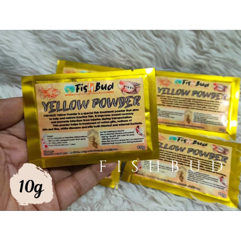 FISHBUD YELLOW POWDER 10g Use for fish medication (Antiseptic ...