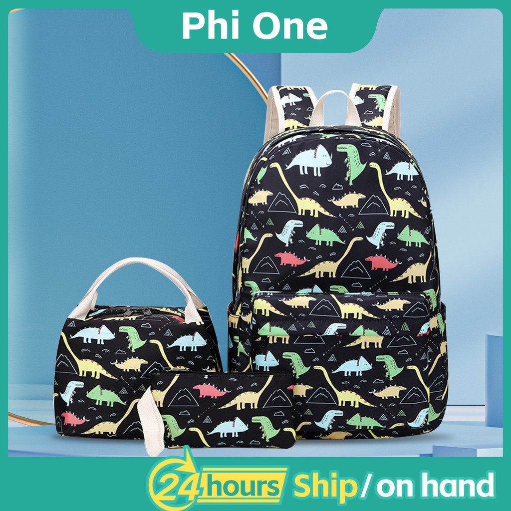 3 In 1 Backpack with Lunch Bag for Kids Large Capacity Light Backapck ...