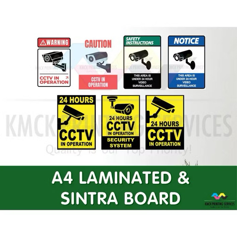 Warning Sign CCTV | Protected by CCTV | CCTV Monitoring | 24 Hours ...