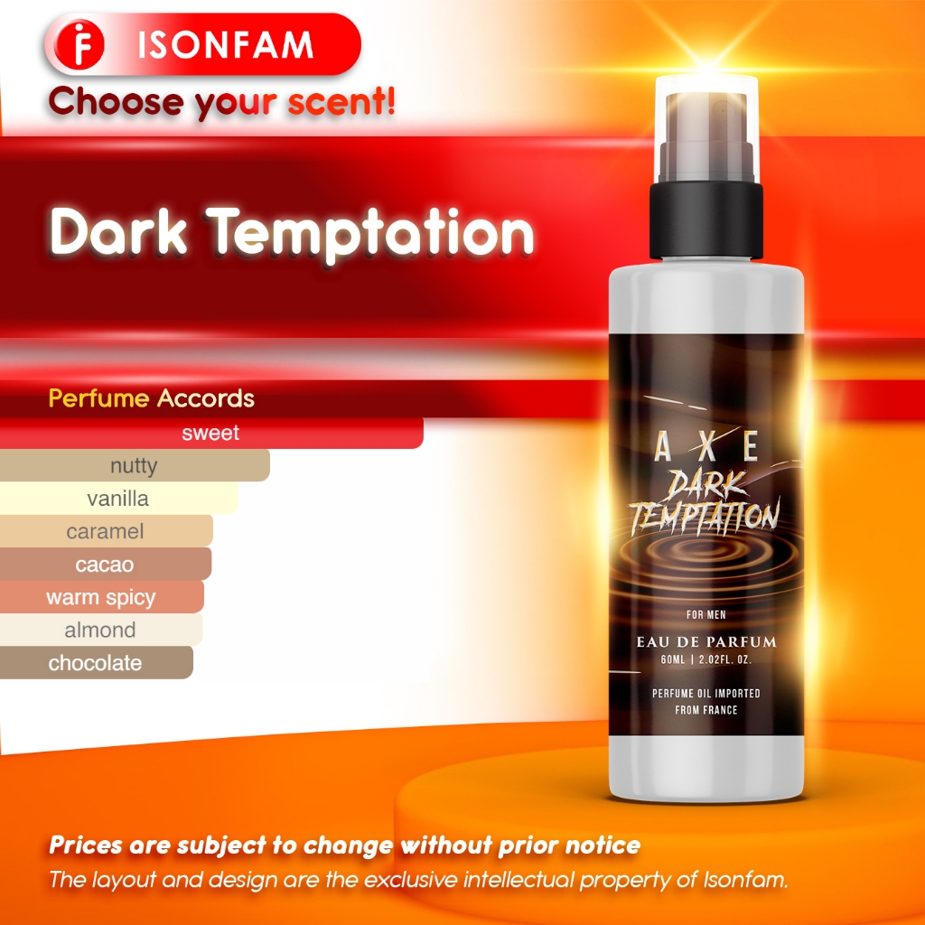 Axe Dark Temptation Perfume Inspired Scent Oilbase LongLasting