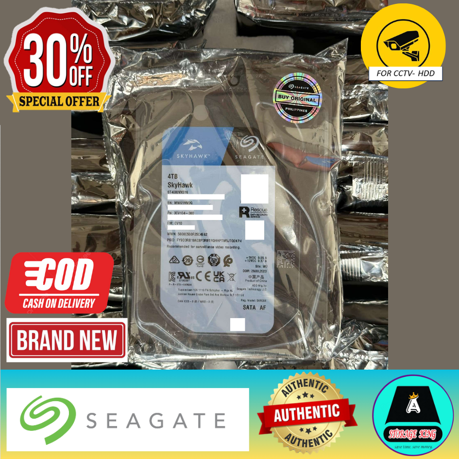 Seagate Skyhawk 4TB/ CCTV Surveillance Hard Disk Drive (for CCTV