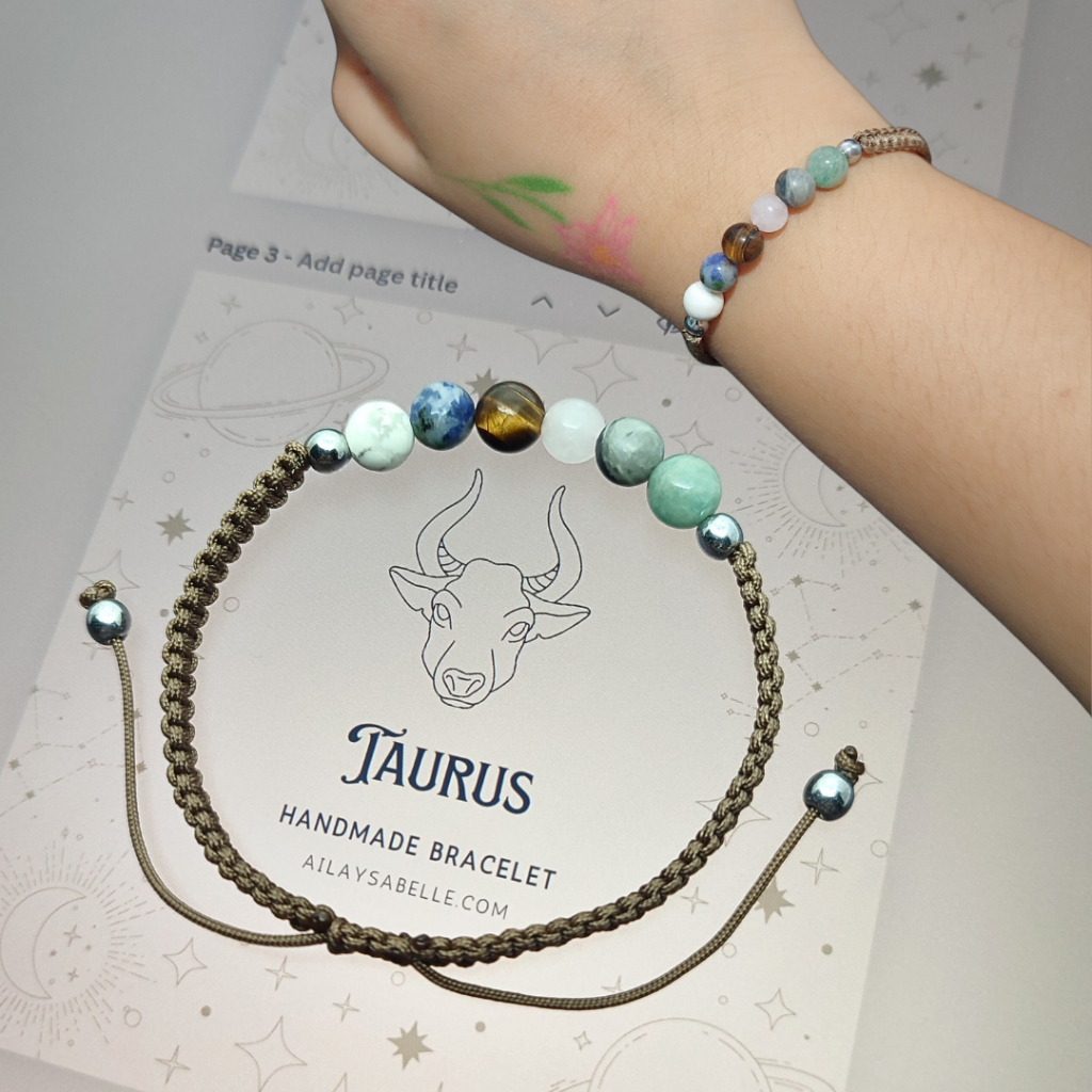 Taurus Zodiac Bracelet – Earthy Tone Handmade Bracelet | Stylish Gift ...
