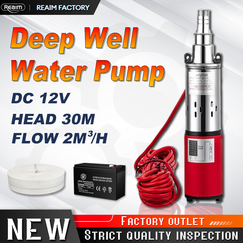 REAIM Deep Well Water Pump Motor for Deep Well 12V Stainless Steel ...