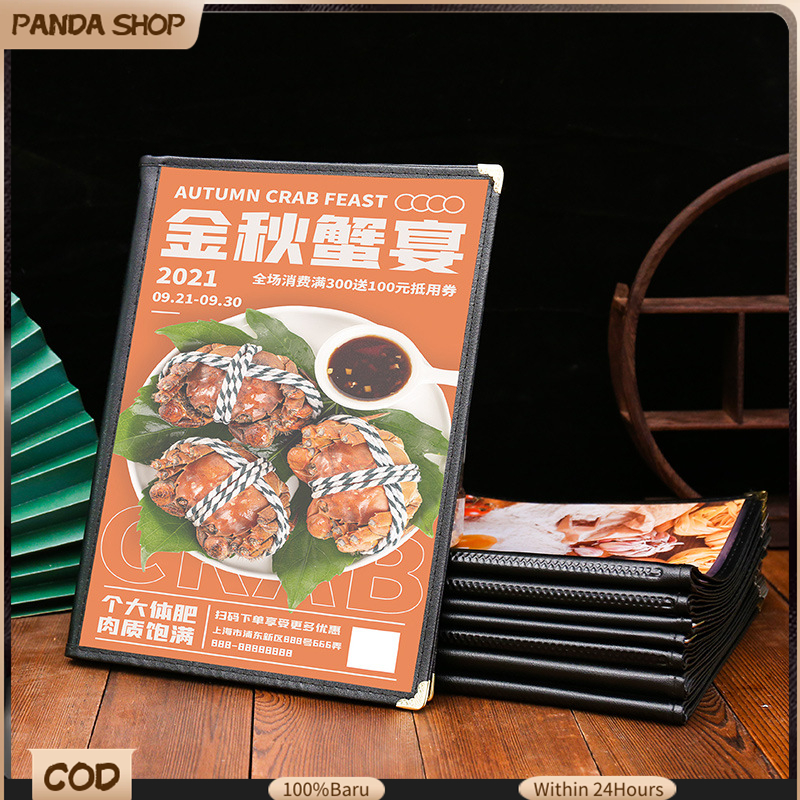 1 Page 2 Faces Menu Cover Restaurant Cafe Shop Store Bar A4 Menu Book ...