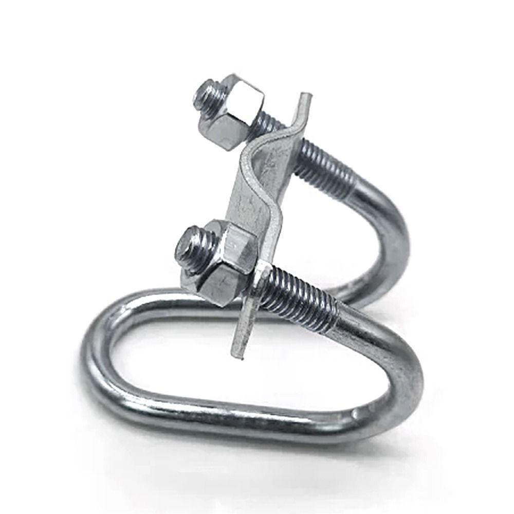 20Pcs U-Shaped Galvanized Clip Double U Cross Pipe Buckle for ...
