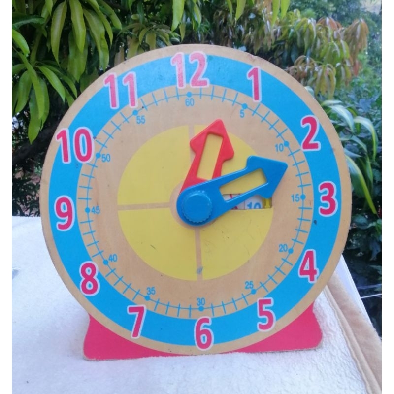BOXMANIA---Wooden Educational, Montessori Toy: Turn & Tell Clock ...