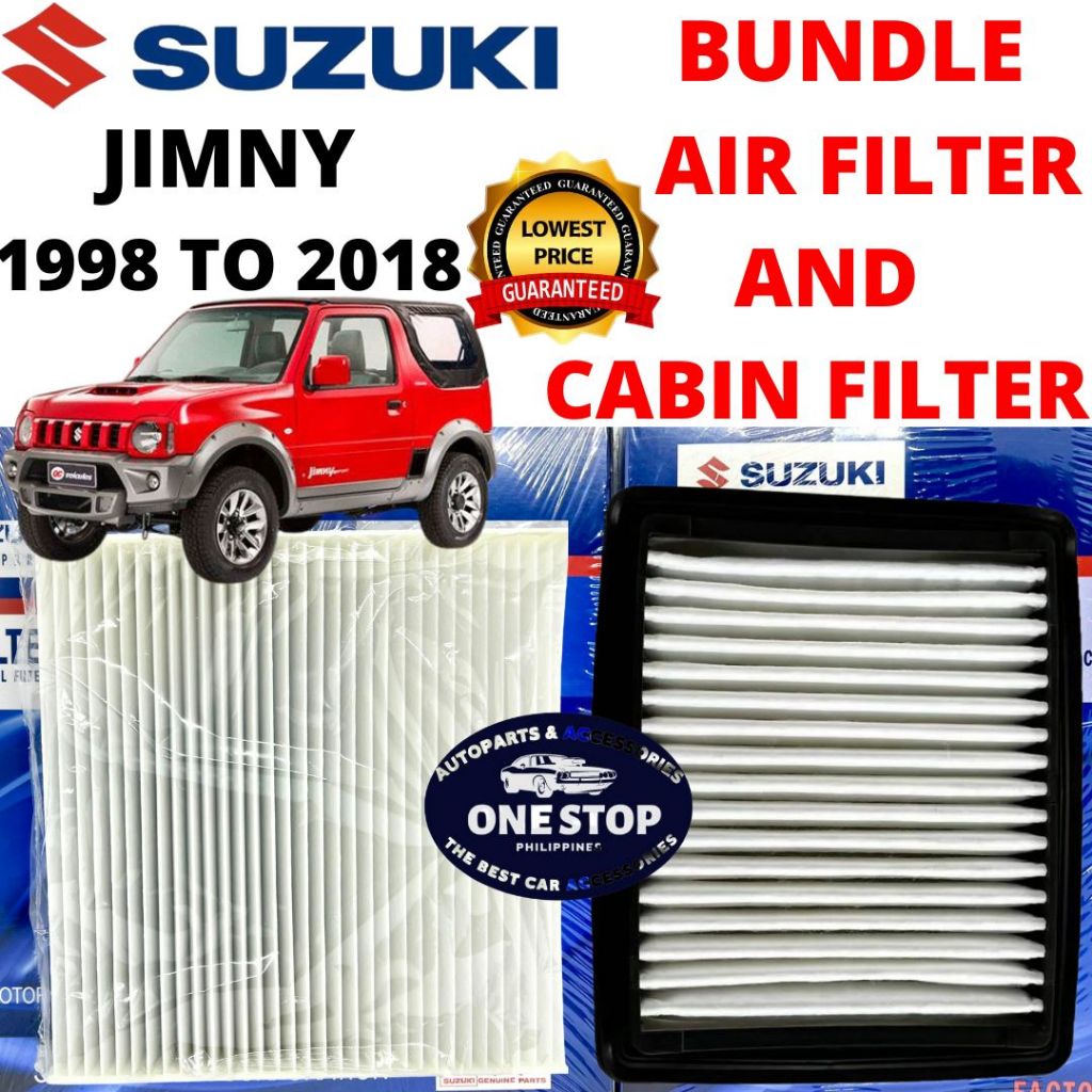 SUZUKI BUNDLE AIR FILTER + CABIN FILTER FOR SUZUKI JIMNY 1998 TO 2018 ...