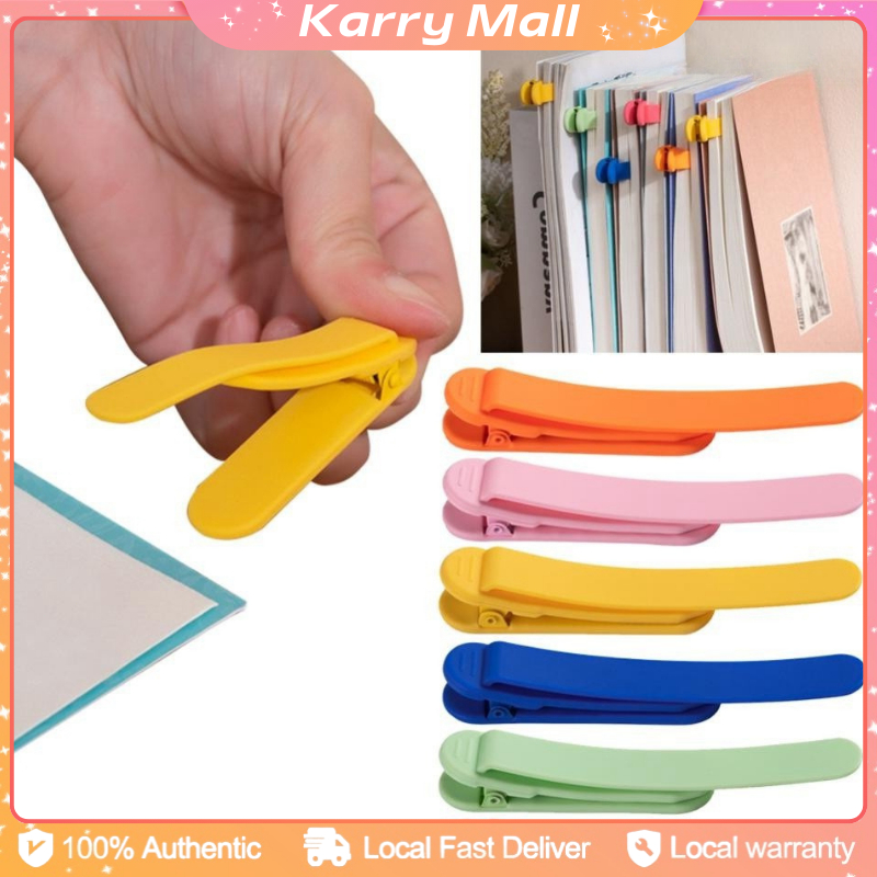 1/6Pcs Smart Pages Bookmarks Silicone Bookmark Buckle Clip Reader ...