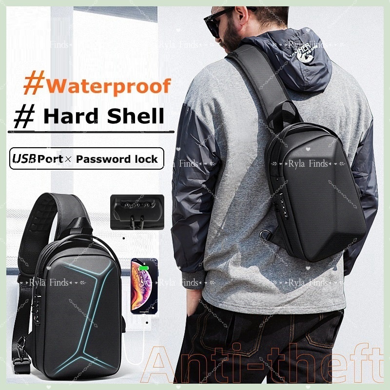 Oxford Letter Front Password Lock Anti-theft Design Chest Bag main image 0