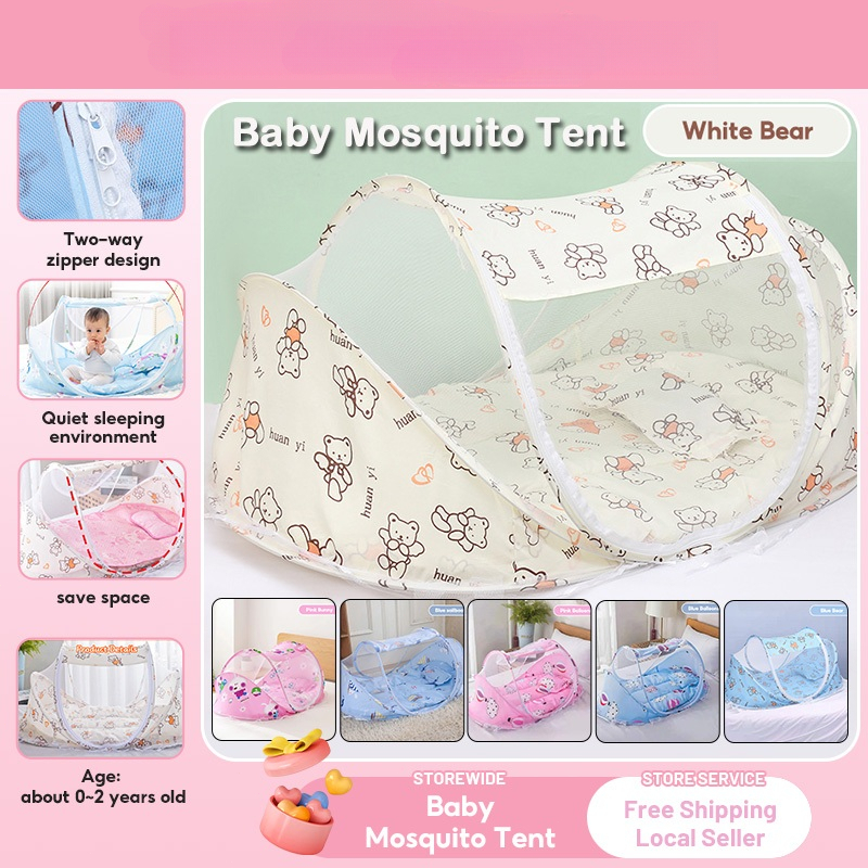 Baby nets, sleeping pad pillow tent mosquito net zipper 0-3 years old ...