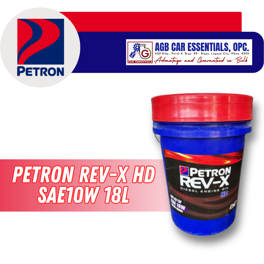 Petron Rev-X Diesel Engine Oil HD SAE10W 18L | Shopee Philippines
