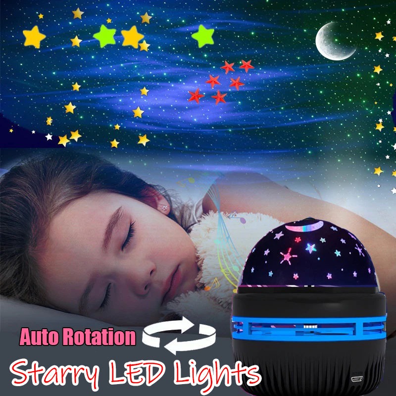 360° Rotation Led Night Light Star Moon Projector Light Led Light For ...