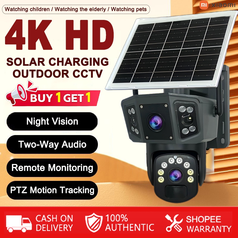 BUY 1 TAKE 1 4K HD V380 Pro Solar CCTV Camera Outdoor With Wifi 360 ...