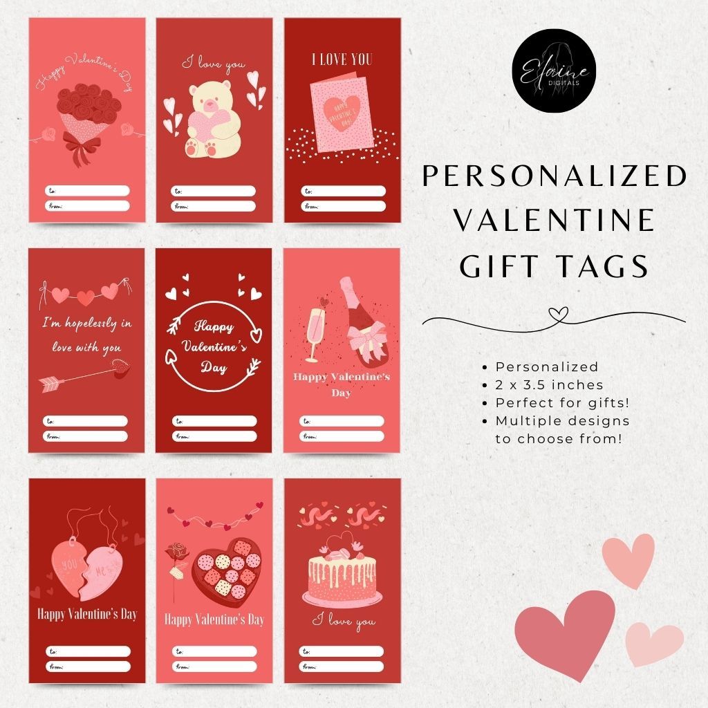 Personalized Valentine Gift Tags/Cards | Red Designs | Shopee Philippines