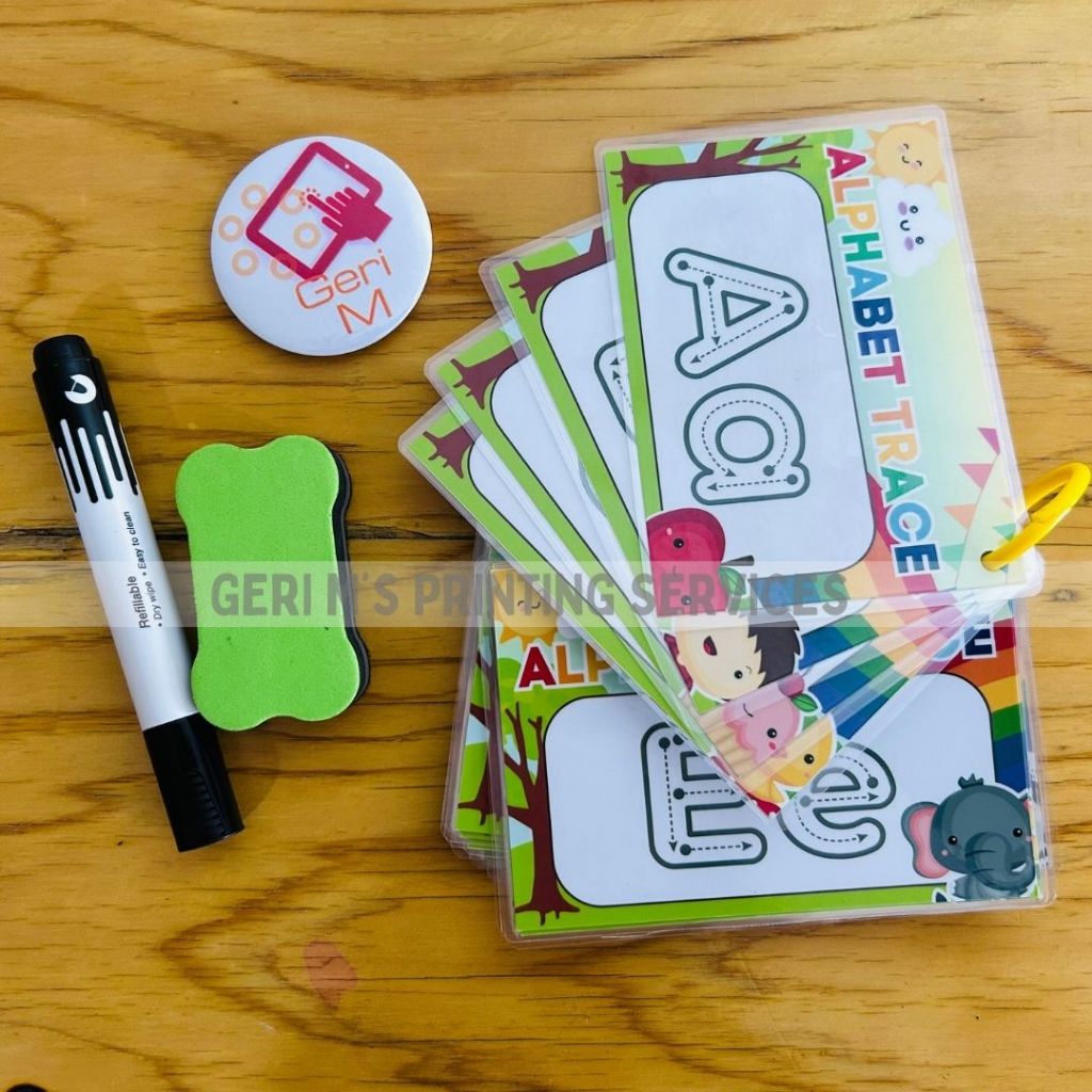 Laminated Flash cards & Tracing Cards for kids tracing read and write ...