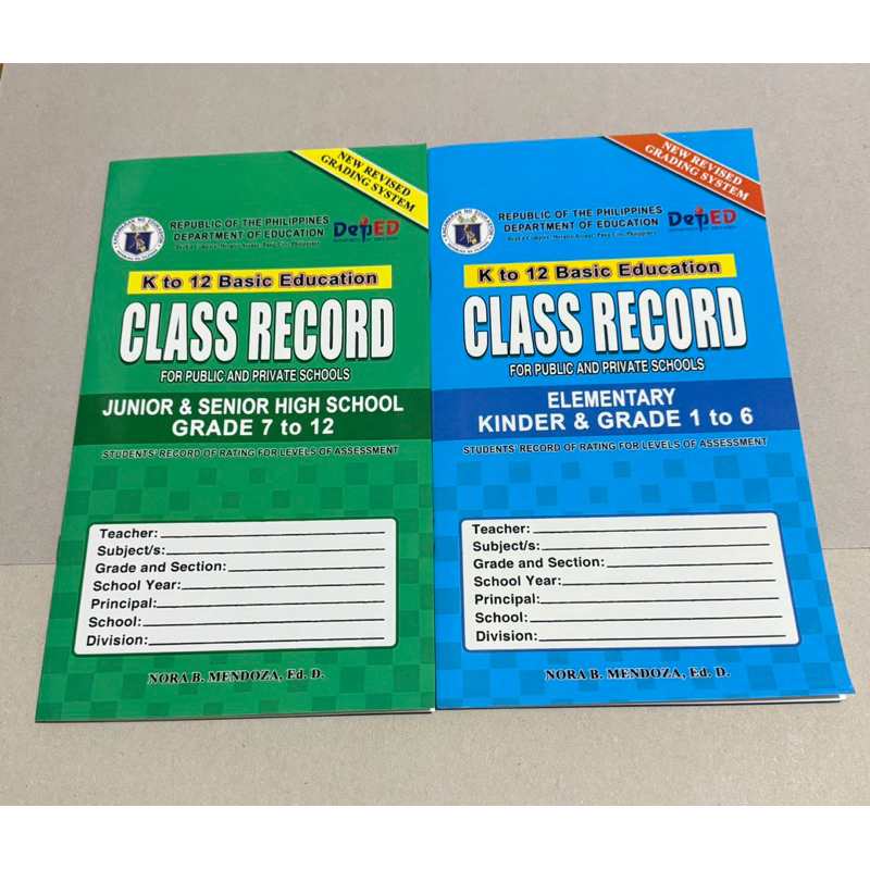 Class Record for Elementary and Highschool Kto12 | Shopee Philippines