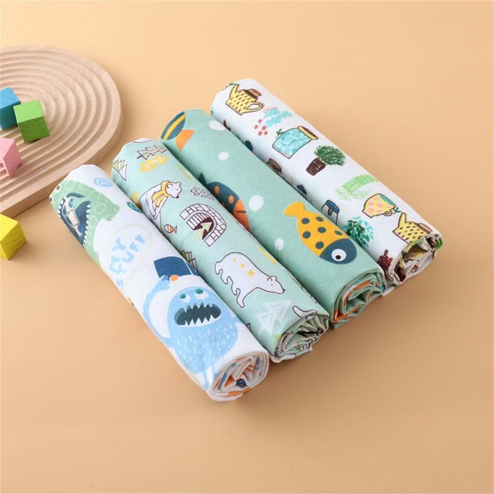 CUTE 4pcs Newborn Baby swaddle Blanket Cotton flannel Receiving Blanket ...