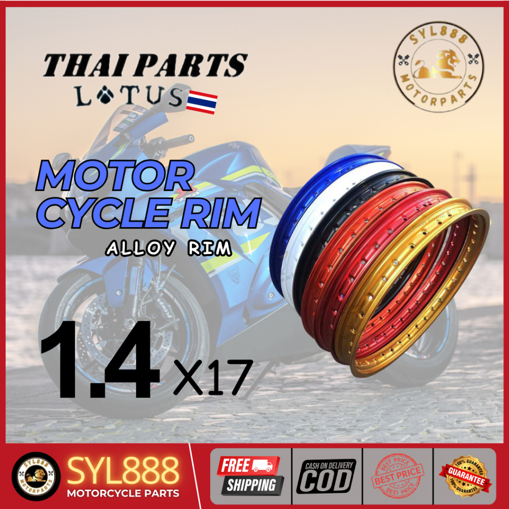 LOTUS Premium Alloy Rim 1.4x17 INCH Per PC and SET THAILAND RIM ...