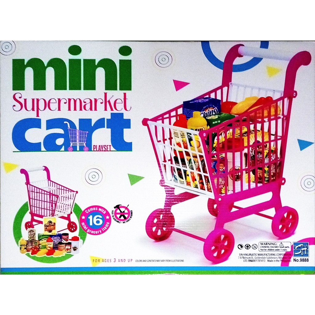 FS 079 Mini Supermarket Cart Educational Toys GROCERY SHOPPING | Shopee ...