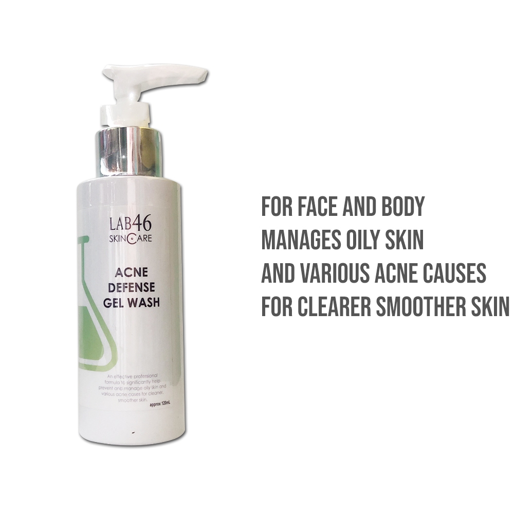 Lab46 Lab 46 Skin Care Acne Defense Gel Wash 120ml manage oily skin and ...