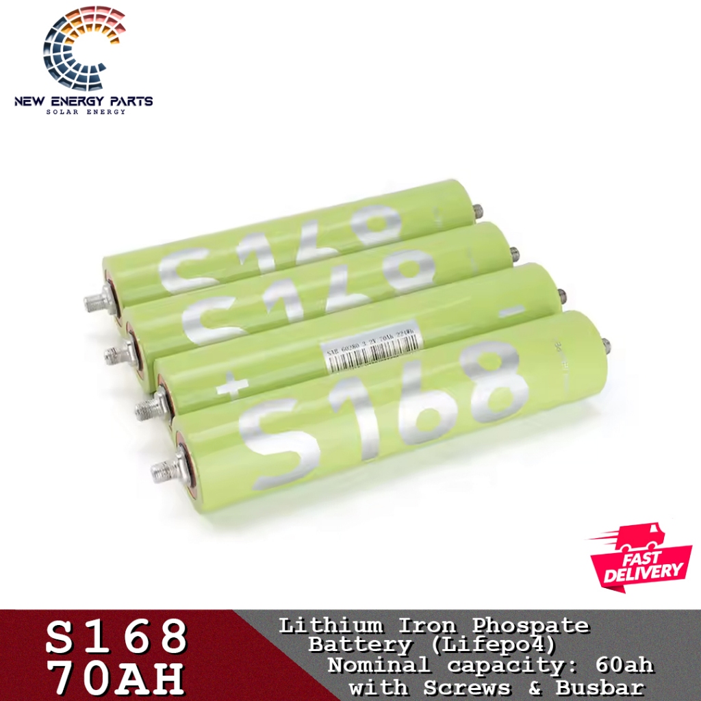 55AH S168 Lithium Ion Phosphate 3.2v Battery cell Cylindrical lifepo4 ...