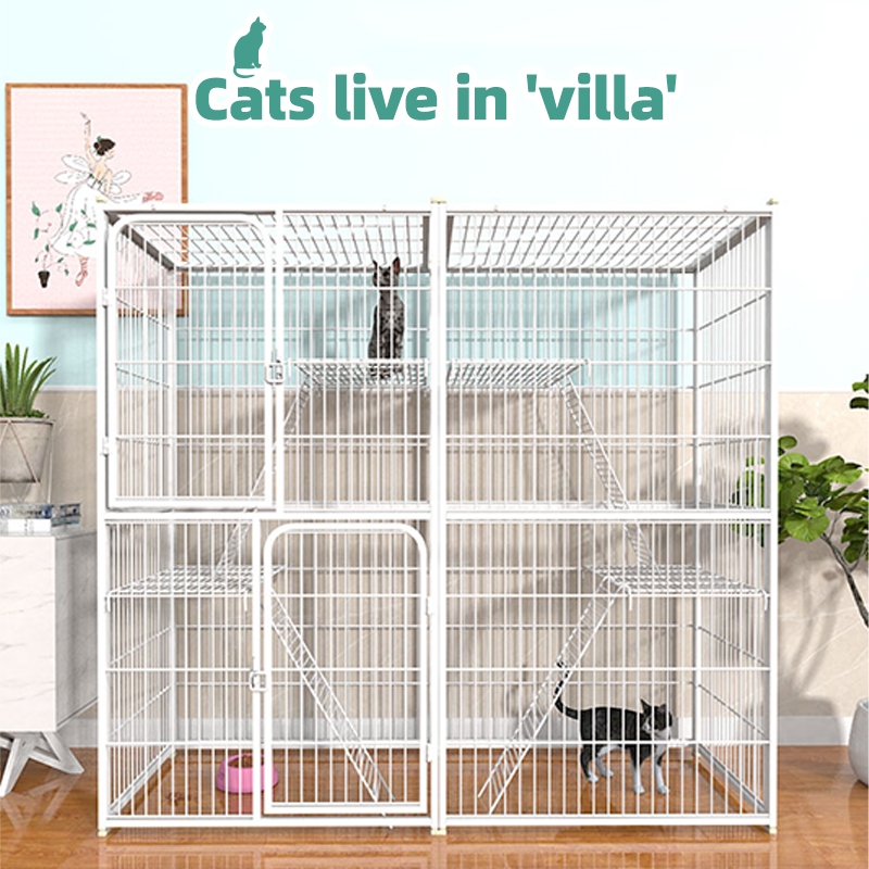 [Clearance Price] Cat Cage 4 Layer Large Platform Condo Villa Stackable ...