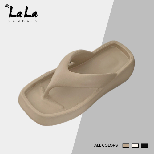 LALA New Korean Simple Slipper with Soft Rubber Material for Girl Flip ...