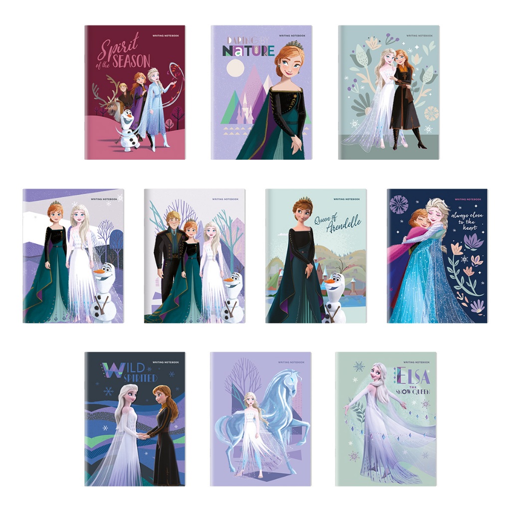 Set of 10 Orions Disney Frozen Writing Notebook 80 Leaves | Shopee ...