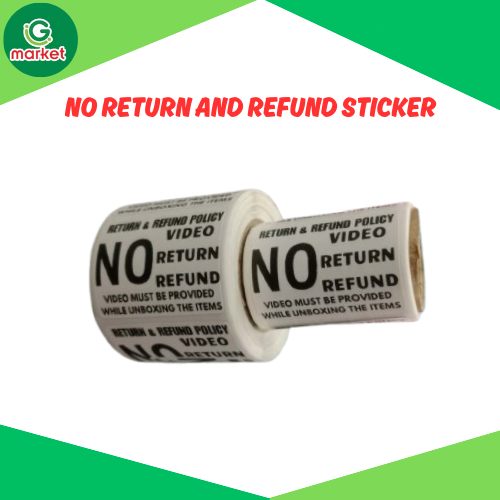 NO VIDEO NO RETURN NO REFUND Thermal Packaging Sticker Label (50 , 100 ...