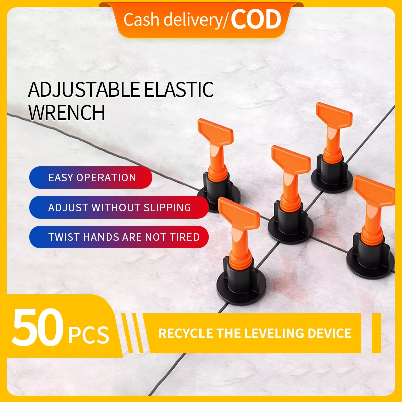 50Pcs Reusable Tile Leveling Wedges – Easy DIY Tile Spacer System for ...