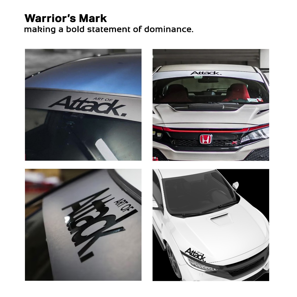 Art of Attack Custom Windshield Banner Decals JDM Culture for Honda ...