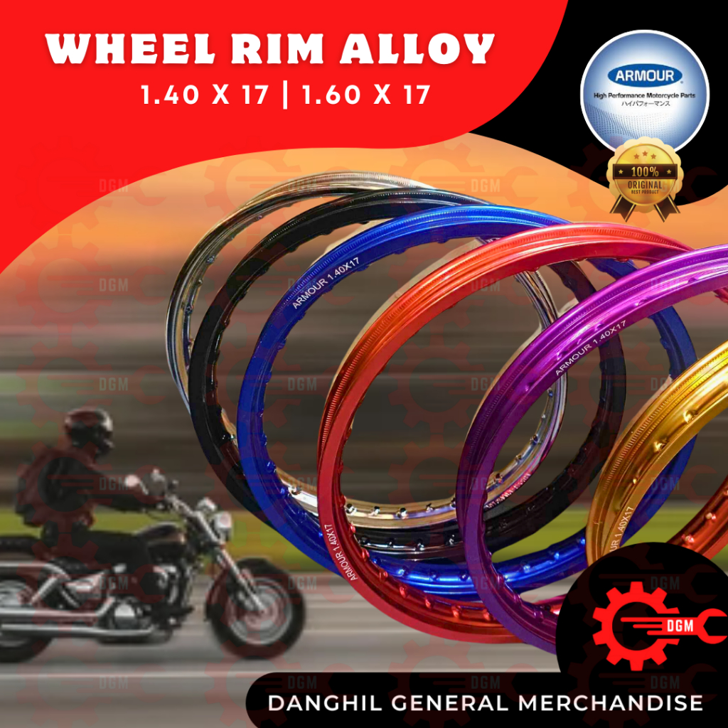 Motorcycle Wheel Rim Alloy (colored/steel) 1.40 X 17 and Steel 1.60 X ...