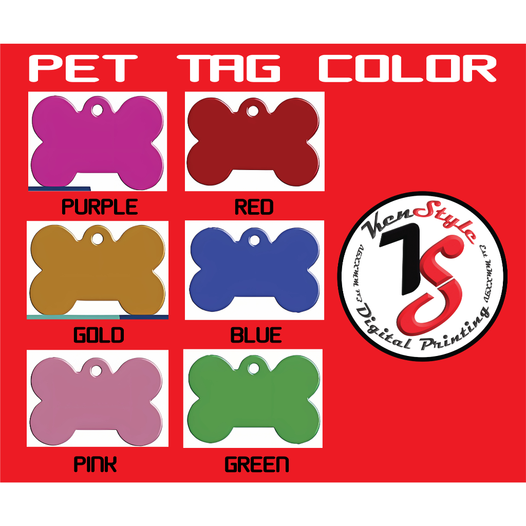 PET TAG WITH COLLAR(laser engrave,NAME,QR CODE) | Shopee Philippines
