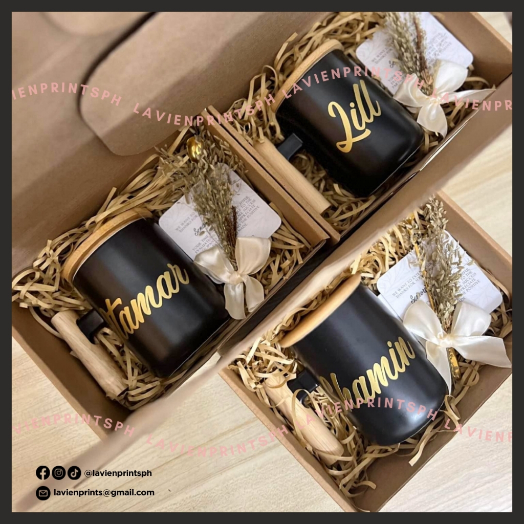 personalized nordic ceramic mug gift set | souvenir, token, giveaways ...