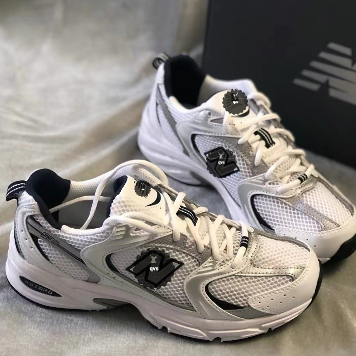 Silver breathable retro casual sports dad shoes couple's running