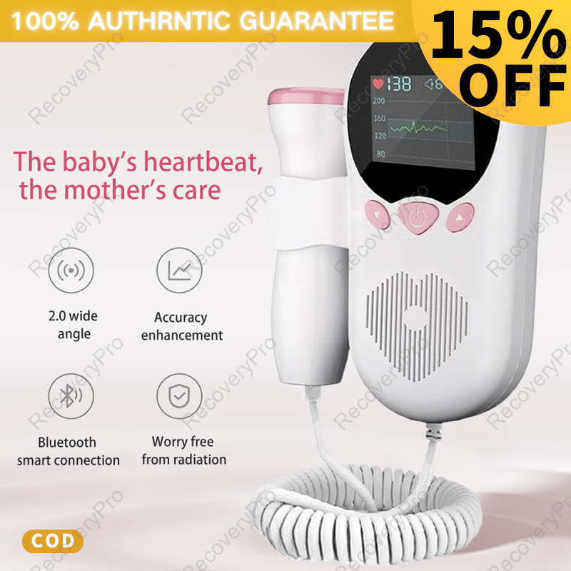 RecoveryPro Affordable Baby Heart Monitor Fetal Doppler LCD Screen with ...