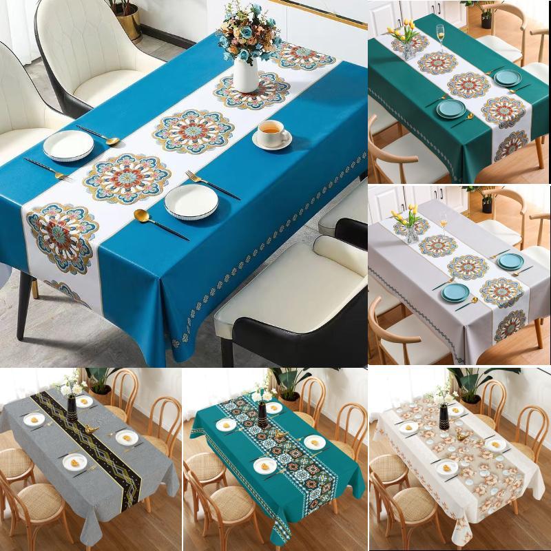 PVC waterproof and stain-resistant rectangular tablecloth, suitable for ...